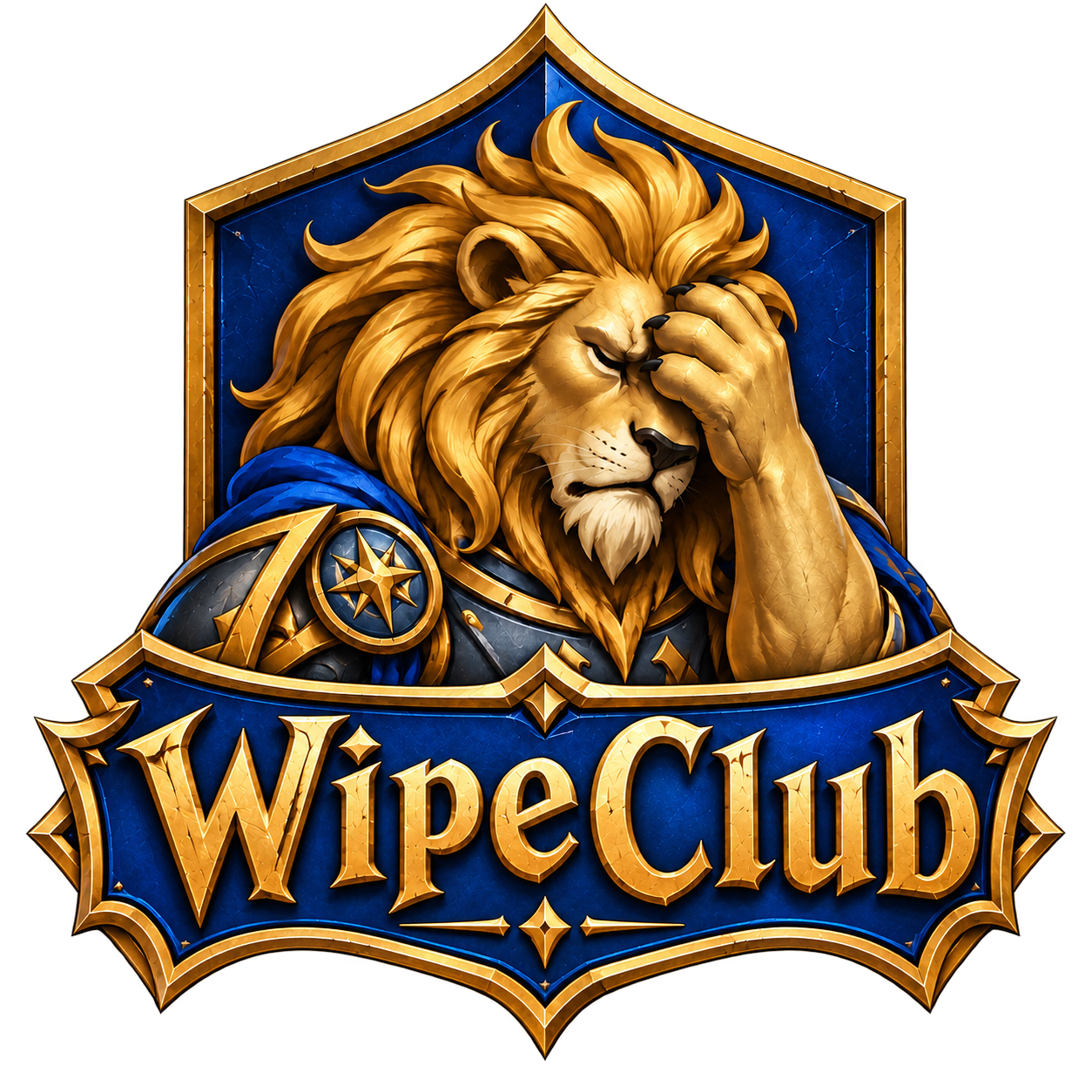 WipeClub Logo mit goldenem Löwen